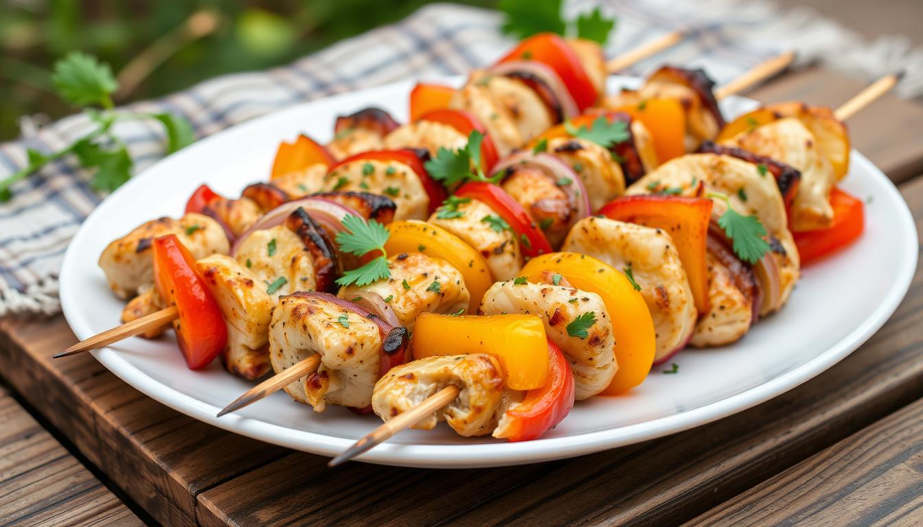 Grilled Garlic Herb Chicken Kabobs