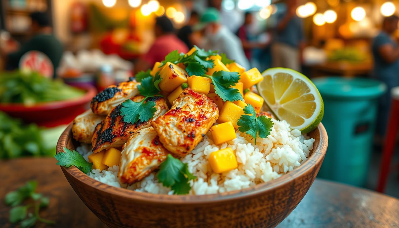 Delicious Street Corn Chicken Rice Bowl